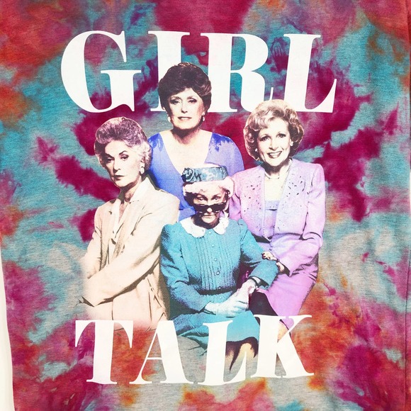 Golden Girls Tie‎ Dye Womens Size Small Tee Shirt Pink Blue Gray Top 767 - Picture 2 of 11